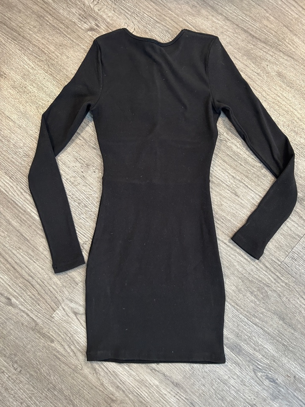 Princess Polly Moonlight Mini Dress Black Cutout Ribbed NWT US 4 AU 8 - Picture 8 of 8